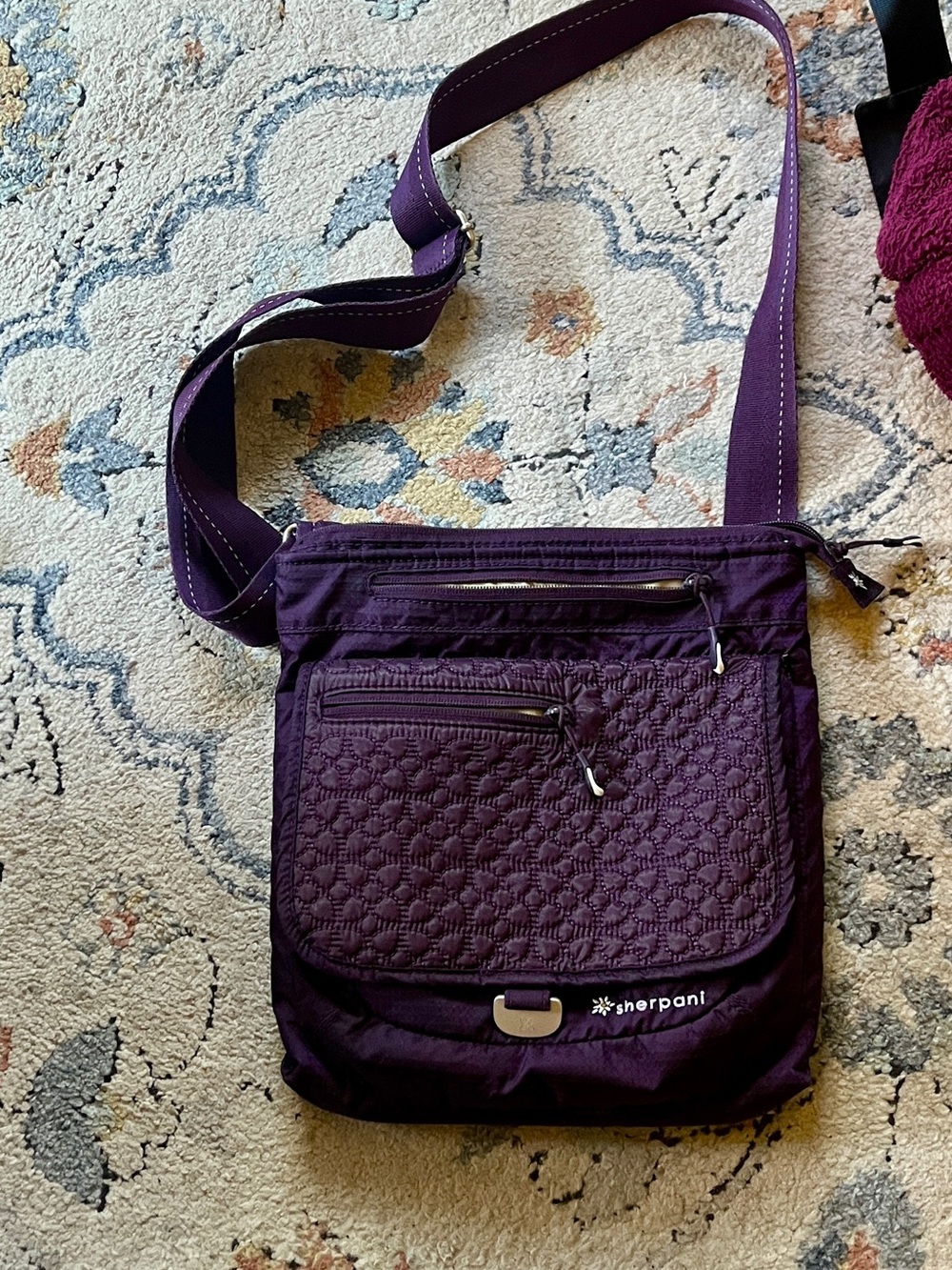 Sherpani Deep Plum Quilted Crossbody Bag - Picture 10 of 13